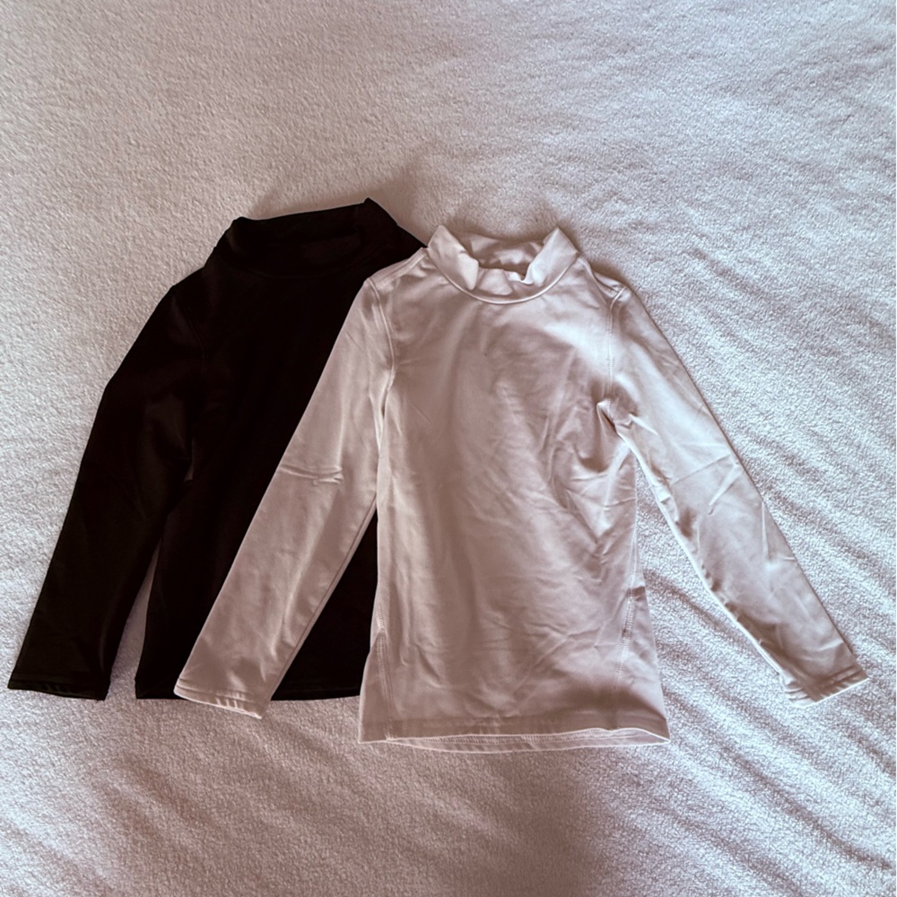 Set of Kid’s Champion White and Black Long Sleeve Tops